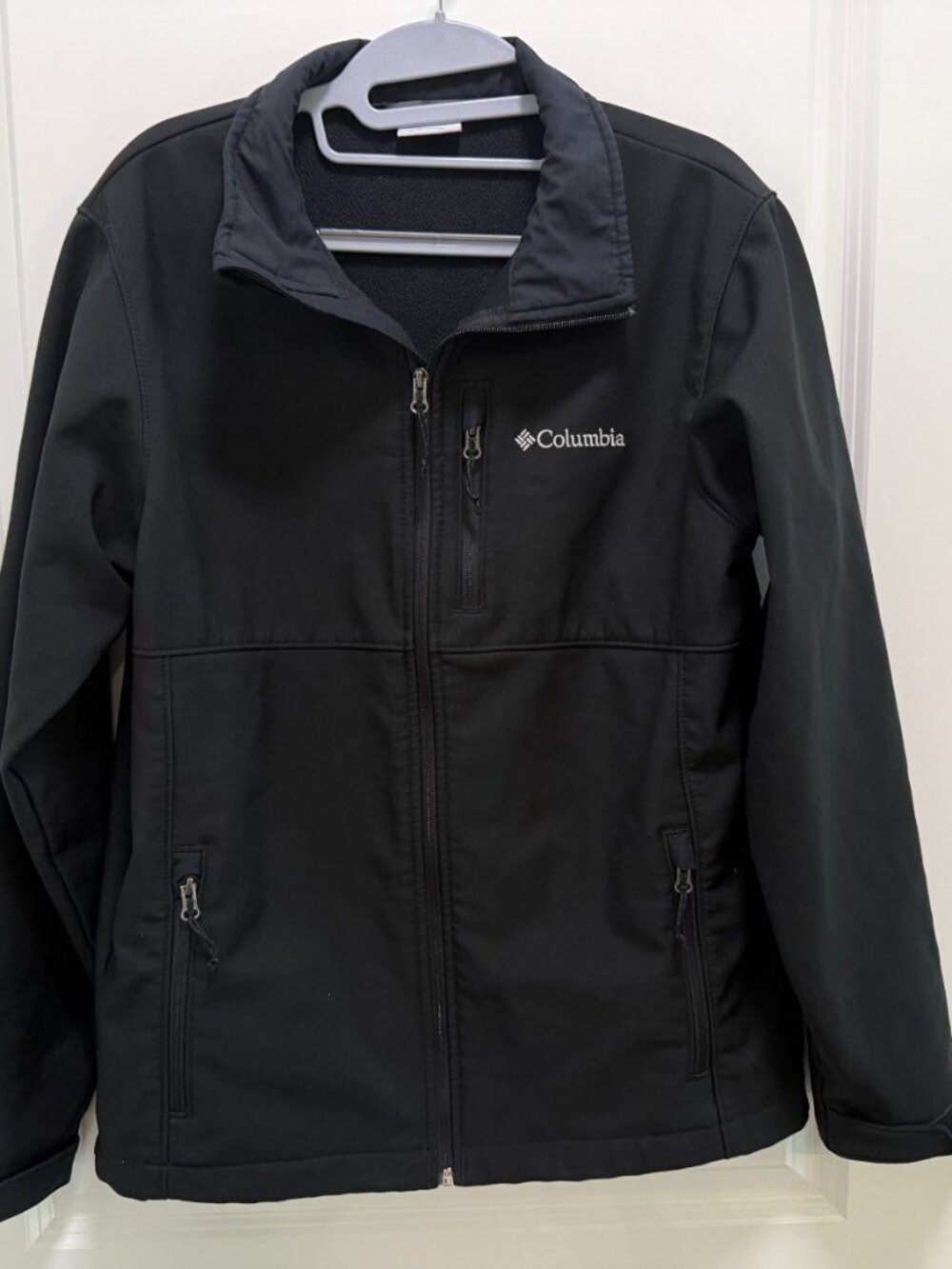 Columbia Black Softshell Windbreaker Jacket Men's‎ Sz M